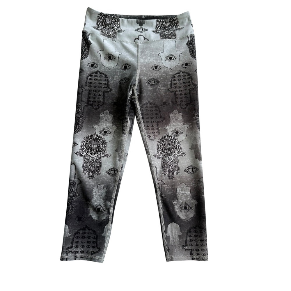 Hamsa Hand Print Leggings Yoga Pants Spiritual‎ Athleisure